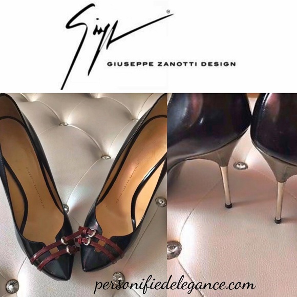 Giuseppe Zanotti Shoes - Giuseppe Zanotti Design Black Patent Heels 39/9